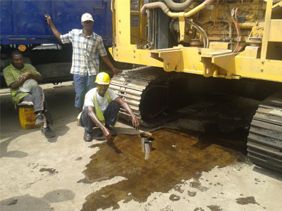 Export Logistics & Shipping, Inc. internationally ships Cat 320 excavator from Baltimore to Conakry, Guinea